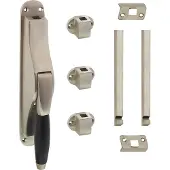 Intersteel set pomp-espagnolet Ton Basic incl. stangenset 2x125 cm - nikkel mat/ebbenhout