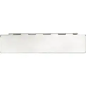 Artitec Tochtklep vlak met veer glans nikkel 350 x 78
