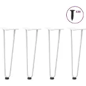 vidaXL Haarnadelpoten voor Salontafel 4 st 42 cm massief staal wit