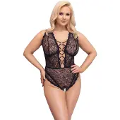 Cottelli collection Curvy Kanten Body met Ondeugend Kruis