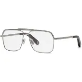 Philipp Plein Bril VPP085M 58/14/145 Glanzend Ruthenium met gestraalde/opake delen Metaal MAN VPP085M
