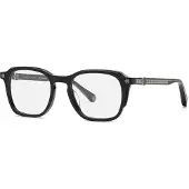 Philipp Plein Bril VPP059M 51/20/145 Glanzend Zwart Acetaat MAN VPP059M