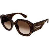 Chloé Ronde Dames Donker Havana Bruin Gradiënt CH0234S
