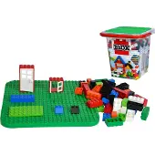 Sonstige Verlage BLOX bouwstenen - 500 delig | City | classic bouwstenen | combineer met Legobouwstenen | wegen | stad | Geschikt voor LEGO bouwplaat | Geschikt voor Lego