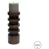 Vase the World Kandelaar Vail | Medium | walnut | Ø10 x H26 cm