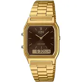 Casio Collection Vintage AQ-230GA-5AMQYES Horloge - Staal - Goudkleurig - Ø 33.5 mm