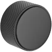 Aprile | Meubelknop 1061 | Geribbeld | Rond | Ø30mm | Zwart mat