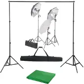 vidaXL Fotostudioset met verlichtingsset en achtergrond
