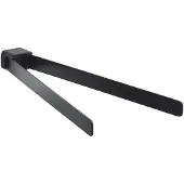 Gedy Pirenei Verstelbare dubbele handdoekhouder 35cm, mat zwart