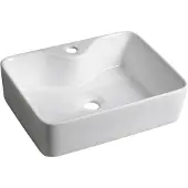Sapho Wastafel opbouw balena rechthoekig 48x37x13.5 cm keramiek wit