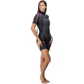 Salvimar Surfshell 2.0 Mm Woman Short Sleeve Shorty Zwart M Vrouw