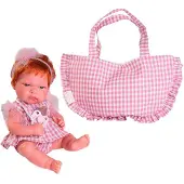 MuÑecas Antonio Juan Newborn Toneta With Bag Baby Doll Roze Kinderen