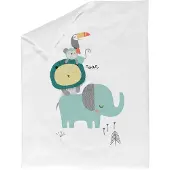 Bimbidreams Cool Zoo Quilt + Filling For Cradle Groen Kinderen
