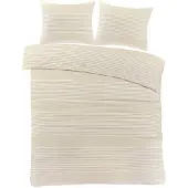 Day dream flanel dekbedovertrek Davos - beige - lits-jumeaux (240x220 + 2st. 60x70 cm)