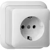 Gira Wandcontactdoos 444010 Enkel RA - Opbouw - Creme