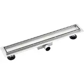 FortiFura Galeria douchegoot - 140cm - met tegelrooster - met vloerflens - Geborsteld RVS PVD (RVS) SW719877/SW719893