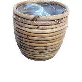 Van der leeden Bloempot Grijs D 18 H 16 Cm