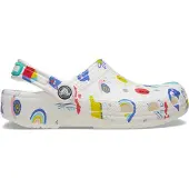 Crocs Classic Graphic Thermoplastische Witte/Multi Mocassins