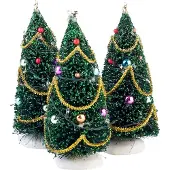 Intratuin Kerstdorpminiatuur Kerstboom Met LED Verlichting H 15 Cm 3 Stuks