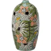 Intratuin Vaas Jase Blauw / Groen / Wit D 14 H 25 Cm