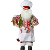 Intratuin Kerstfiguur Baka Kerstman Wit / Rood 23 X 18 X 45 Cm