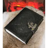 Something Different - Pentagram Leather Notitieboek - Zwart