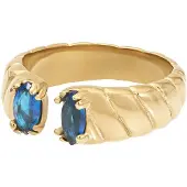 Ixxxi Fame Ring Adore Capri Blue | Goud