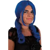 Partyxplosion Pruik Raewyn Blauw - luxe - cosplay - carnaval