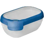 Stoneline Grand Chef Eco Vershoudbakje - 0,5 liter - Rechthoekig - Transparant/Donkerblauw