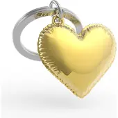 TOP Metalmorphose sleutelhanger Party Balloon heart shiny gold - Goud / 0.5 x 4 x 3.5 cm / Metaal