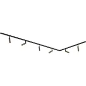 QAZQA Modern railsysteem met 6 donker bronzen spots 1-fase - Slimline Uzzy