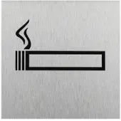 Pricenet Aluminium deurbordje " pictogram roken toegestaan " 120x120mm