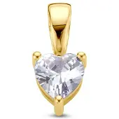 The Jewelry Collection hanger hart met synth. geboortesteen 14K geelgoud 4029057