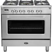 Boretti CFBG901IX3 fornuis 5-pits gas fornuizen - rvs zuinig energieklasse A - 90 cm breed gasfornuis