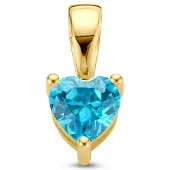 The Jewelry Collection hanger hart met synth. geboortesteen 14K geelgoud 4029059