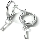 The Jewelry Collection Zilver Gerhodineerde Oorringen sleutel 1334361