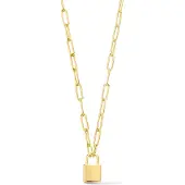 The Jewelry Collection Zilver Verguld Collier slotje 2101900