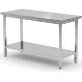 Hendi Centrale werktafel met schap – roestvast staal – verstelbare poten – 1000x600x850 mm