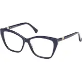 Max mara MM5036 54/14/140 Glazen voor Dames Shiny blauwe Voorzijde acetaat MM5036