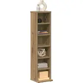 vidaXL Cd-kast 21x20x88 cm bewerkt hout artisanaal eikenkleurig