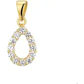 Trendjuwelier huiscollectie Hanger geelgoud met zirkonia 6,5 x 14 mm