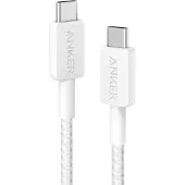 Anker 322 (60W) - Gevlochten oplaadkabel USB-C naar USB-C - Kabel - 0.9M - Wit