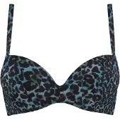 Marlies Dekkers Badmode Push Up Bikinitop Panthera | Maat: 80D | Kleur: Zwart/Groen