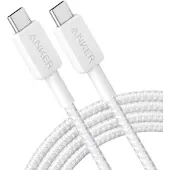 Anker USB kabel 322 USB-C naar USB-C (1.8m, gevlochten), wit