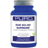 Puro Food Supplements Duo D3+K2 Supreme (30 capsules)