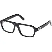 GCDS GD5038 55/17/140 Glazen Shiny zwart Voorzijde acetaat UNISEX GD5038