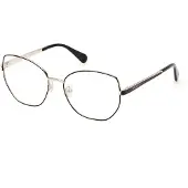 Max & Co Max &amp;co MO5140 56/16/140 Glanzend zwarte Bril Front metalen cirkel galvan VROUW MO5140