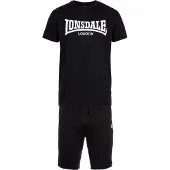 Lonsdale Joggingpak zwart / wit