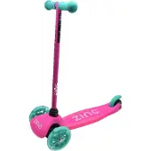 Zinc 3 Wheeled Sparkle Light Up Scooter Roze Kinderen