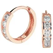 The Jewelry Collection Roségoud Klapoorringen zirkonia 4401175